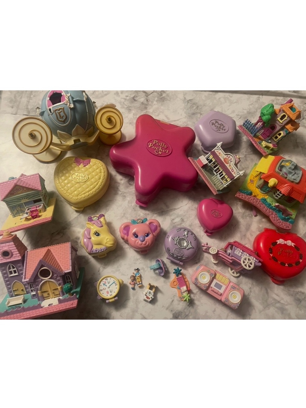 Polly Pocket Playset Collection - Pink & Purple Mini Cases